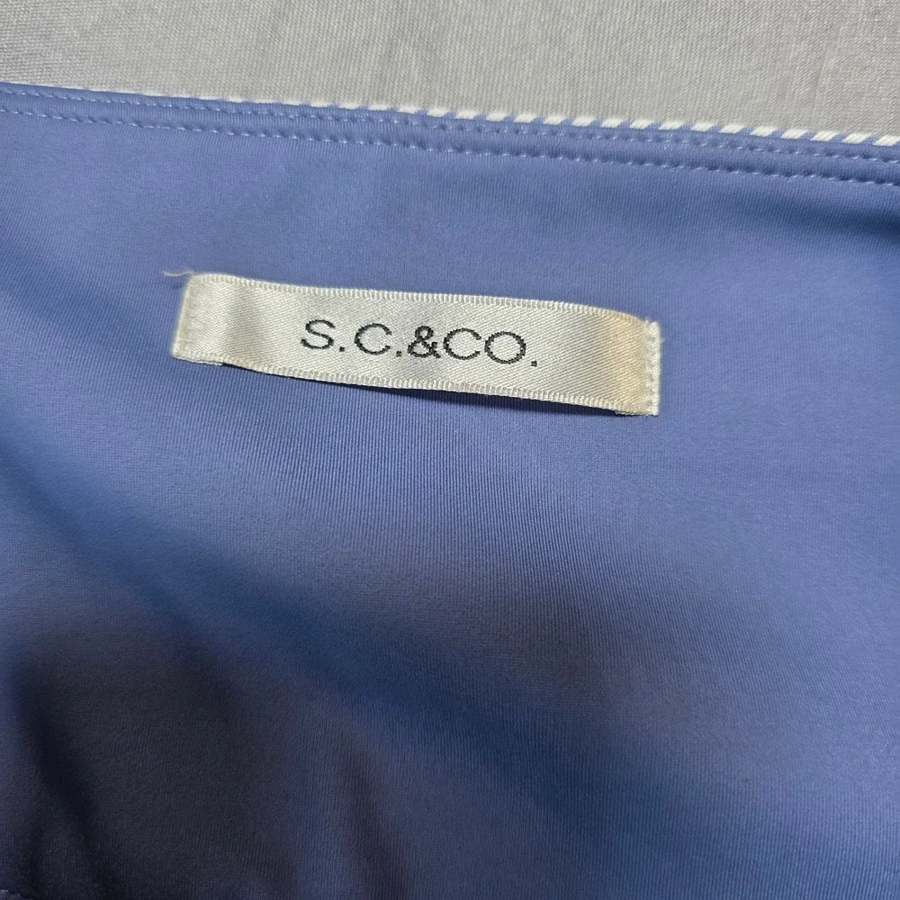 S.C. & Co. Sportswear Pinstripe Skort Blue White XL Athletic Golf‎ Tennis Skirt